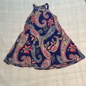 Halter summer paisley dress